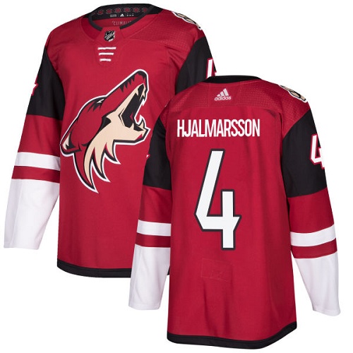 Adidas Men Arizona Coyotes 4 Niklas Hjalmarsson Maroon Home Authentic Stitched NHL Jersey